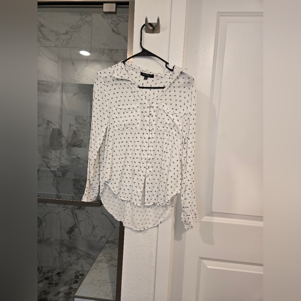 Black and white blouse